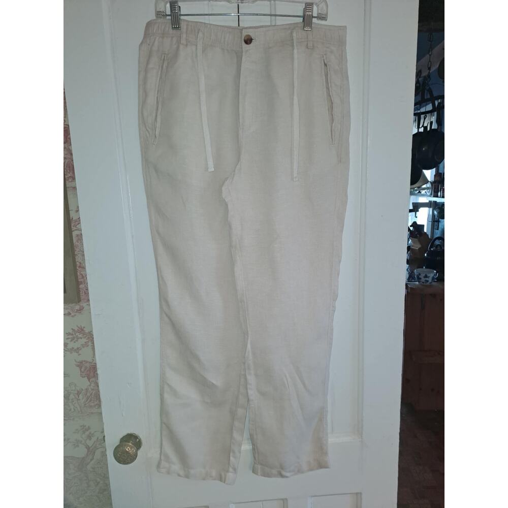 Pants 100% Linen pants Club Room Luxury line size Medium womens mens